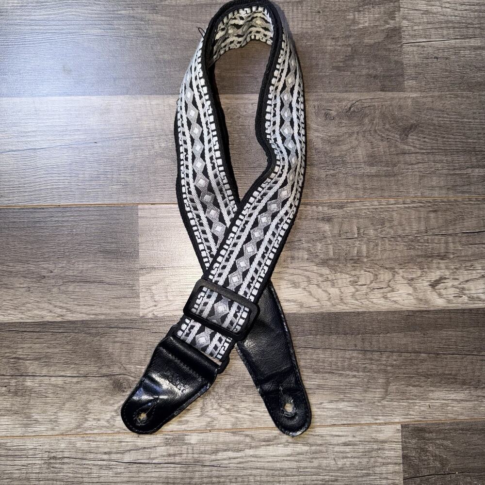 Woven Embroidered Guitar Strap Belt for Acoustic Electric Guitars Adjustable